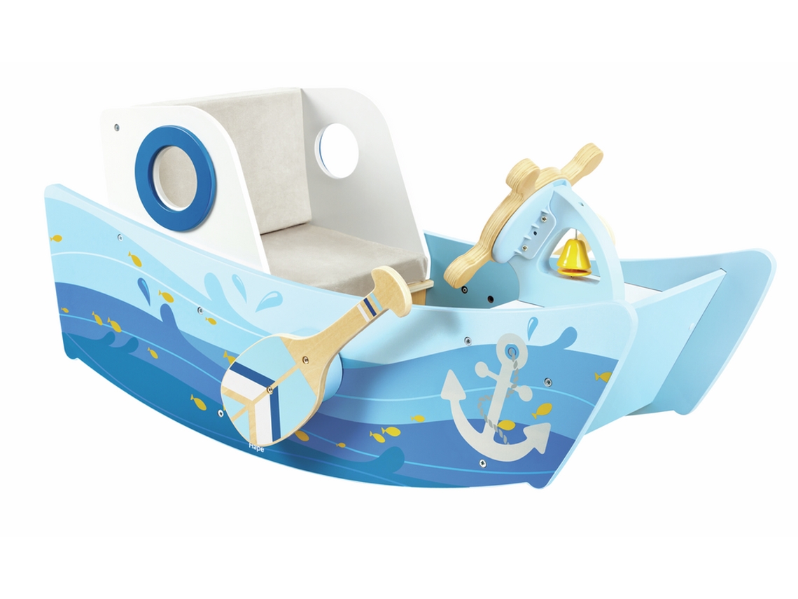 Barco De Balanço Interativo Hape Azul Confortável