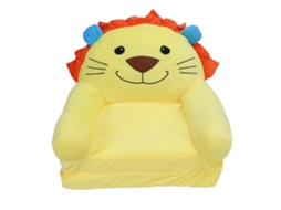 Sofá Infantil Dobrável Soft Pelúcia com Braços, Cartoon, para Crianças, Toddler