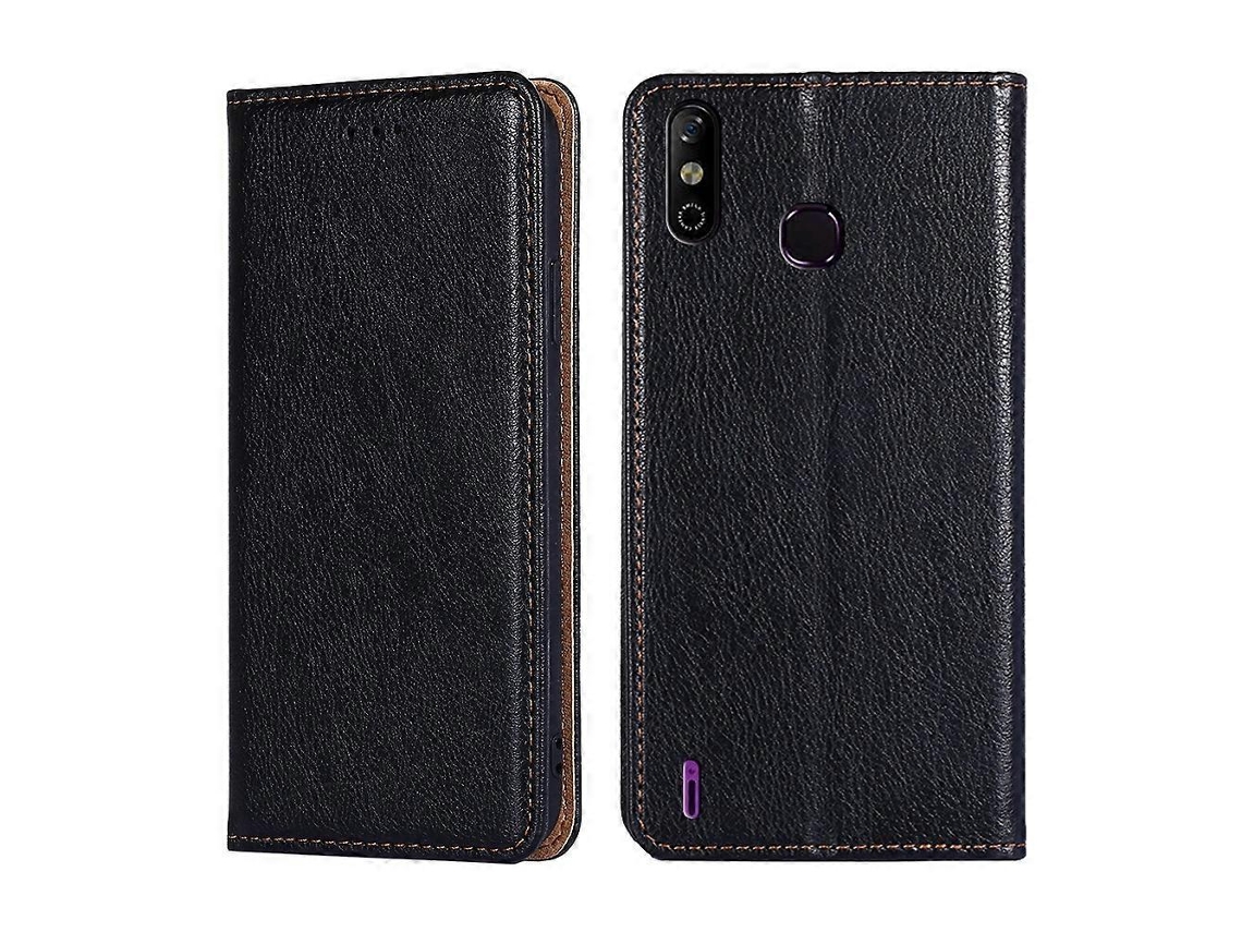 Capa De Celular Em Couro Magnético Com Acabamento Brilhante, Cor Sólida, Para Infinix Smart 4 X653.