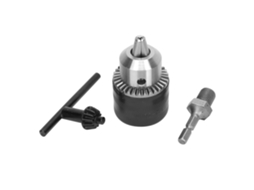 Mandril de fixação com chave, faixa de aperto de 1,5 a 13 mm, rosca de montagem 1/2-20UNF, haste sextavada de 1/4".