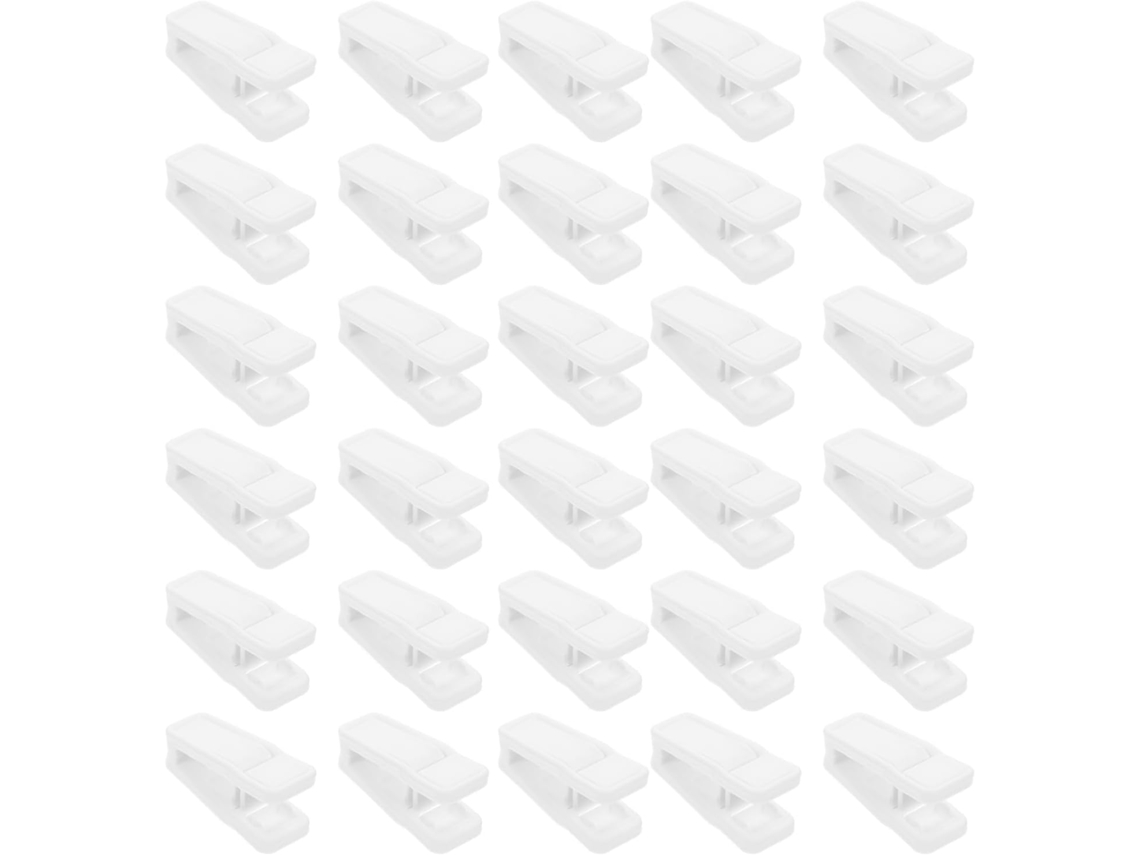 40 prendedores de roupa de plástico, organizadores de roupas multiuso que economizam espaço.