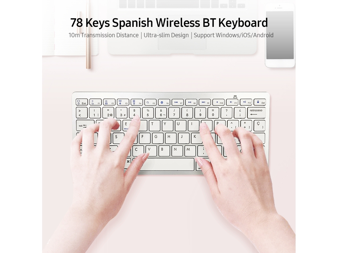 Teclado LAXISCREED Bt Ultrafino Portátil