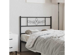 Vidaxl Cabeceira De Substituição 100 Cm Metal Preto