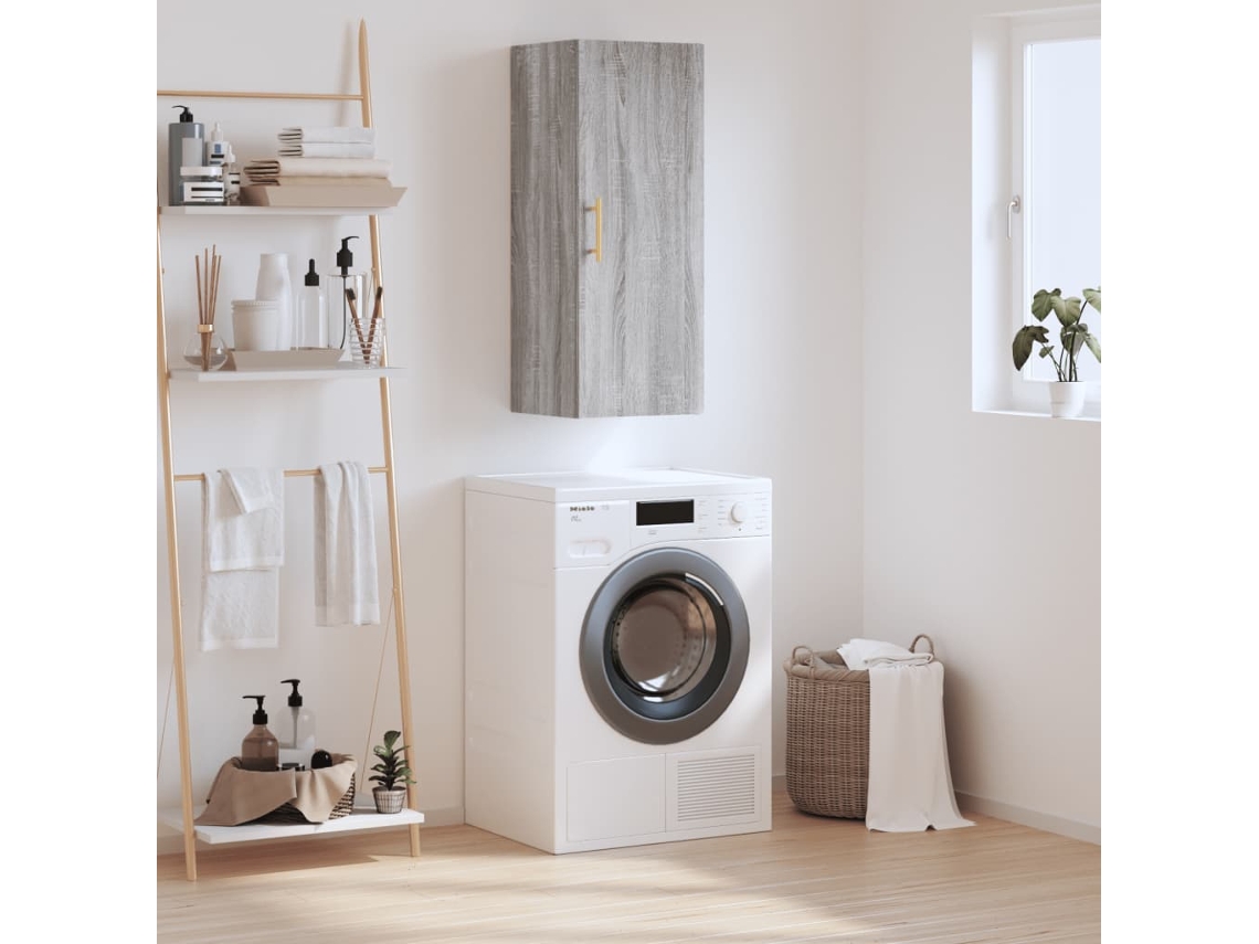 Vidaxl Armário De Parede 34,5x34x90 Cm Cinzento Sonoma