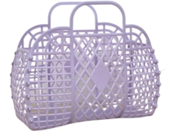 Cesto de Plástico Removível para Chuveiro com Espaço Interno para Roupas, Compras e Organização | S/MARCA