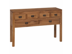 Vidaxl Buffet Natural 110 X 35 X 75,5 Cm Madeira De Teca Sólida