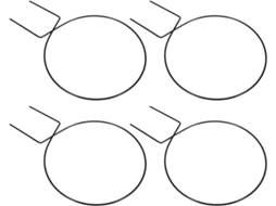 Kit de 4 Peças de Treliças de Ferro Fundido Inoomp, Estrutura Redonda para Plantas em Vasos, Uso Interno e Externo, CHABERLU