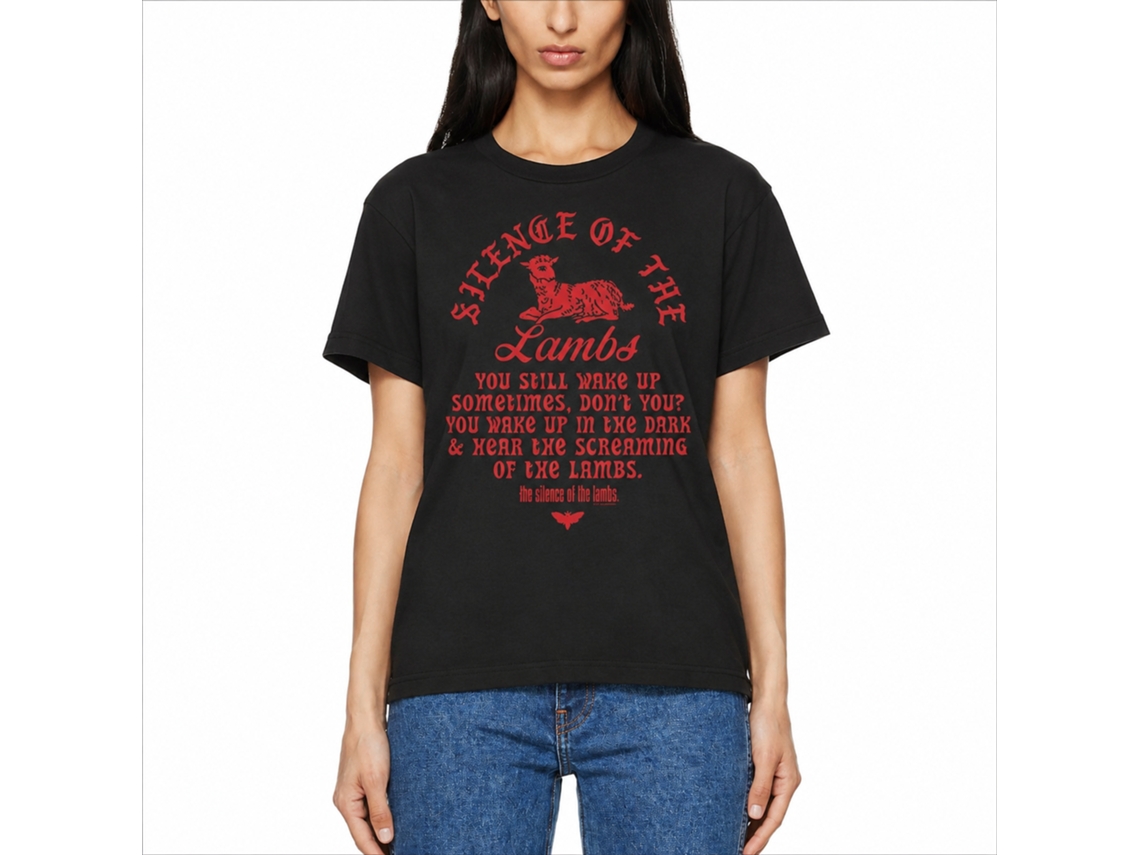 Rockinstone Silence Of The Lambs Movie Silence Lamb Black Adult T-shirt Size:m