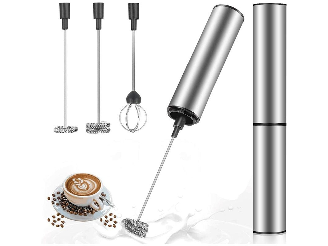 batedor Elétrico de Leite Recarregável Usb, Batedor Mini com 2 Velocidades para Café Cappuccino Latte