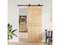 Vidaxl Porta Deslizante Narvik Natural E Preto 85 X 210 Cm (152,5 Cm)