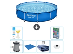 Piscina Bestway Steel Pro Redonda 305x76 Cm 5 peças S272 BESTWAY