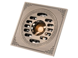 Ralo de Piso de Cobre Resistente a Odores para Banheiro, Cozinha e Lavabo, com Interface para Máquina de Lavar Roupa. X001