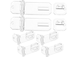 Ultechnovo Conjunto De 6-travas Acrílico Transparente Para Caixas Exibição, Mini Dobradiças, Fivelas Para Organizar E
