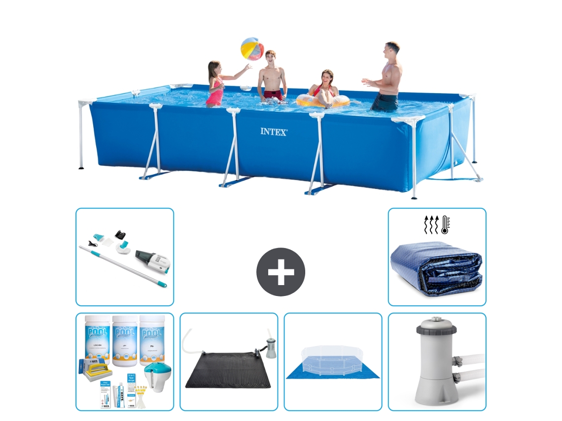 Intex Piscina Com Estrutura Retangular - 450x220x84 Cm - 7-peças S20073