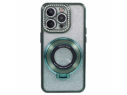 Suporte Casa Anel Meia Para Iphone 13 Pro Max Pele Sintética Preto