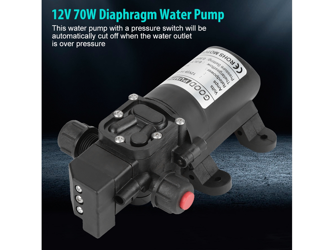 Bomba De Água De Diafragma Auto-primária Dc 12v Laxiscreed Com Pressão De 0,9 Mpa E Fluxo De 6l/min
