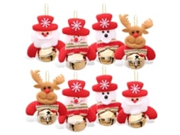 8Pcs Acessórios de Decoração de Natal Boneca de Árvore de Natal