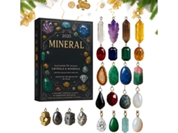 De 2d Com Pingente Plano De Pedra Mineral Para Árvore, Calendário De Contagem Regressiva Para O Natal, Janela