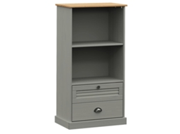 Maison Exclusive - Estante Vigo 60x35x114,5 Cm Madeira De Pinho Maciça Cinzento