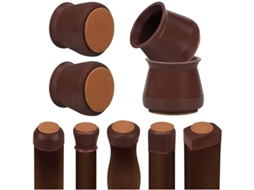 Protectores de Patas de Silla 16 Piezas de Silicona Resistente al Agua para Patas Redondas 32 39mm y Cuadradas 25 30mm S/MARCA