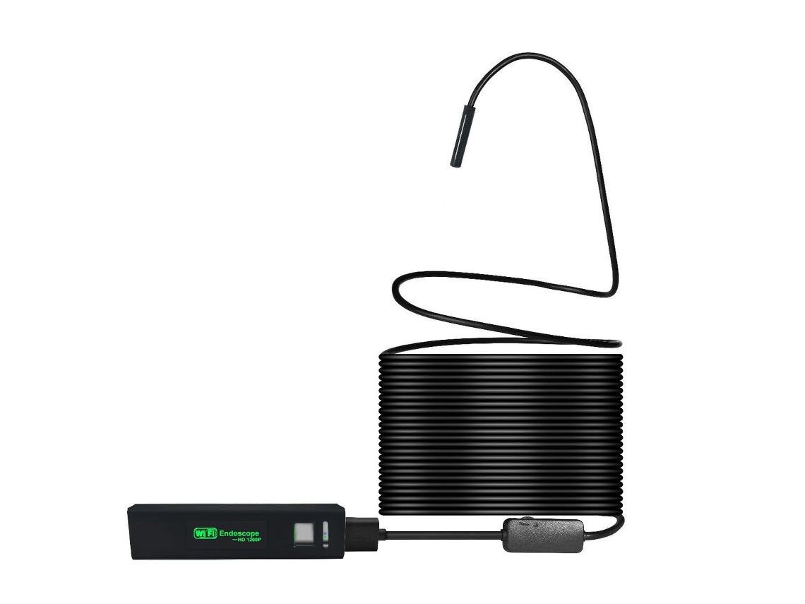 Endoscópio Ultra Clear 1200p com Foco Próximo, Compatível com Celulares Apple, Android e Ios, com Wi, Fi, Endoscópio Sem Fio de 8mm BRILVIBERA (10m)