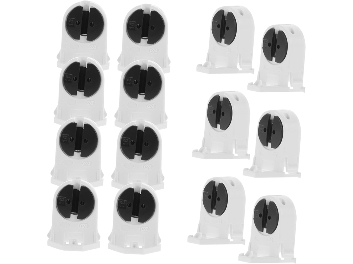 Soquete Para Lâmpada Fluorescente T5, 20 Peças, Instalação Segura, Uso Prolongado, Ideal Para Casa E Gokoco