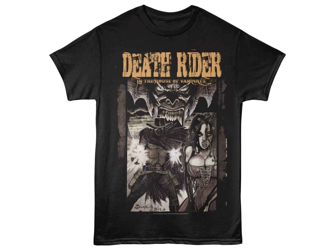 Unisex Adult T-shirt Rockinstone Death Rider House Of Vampires Poster Blacksizes