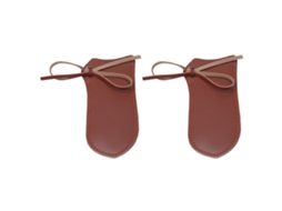 Capa de Alça de Ferro Fundido com Design de Penduração, Isolamento Térmico, Couro Pu, 2pcs S/MARCA