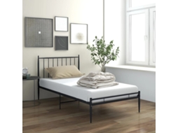 Estrutura De Cama 90x200 Cm Metal Preto