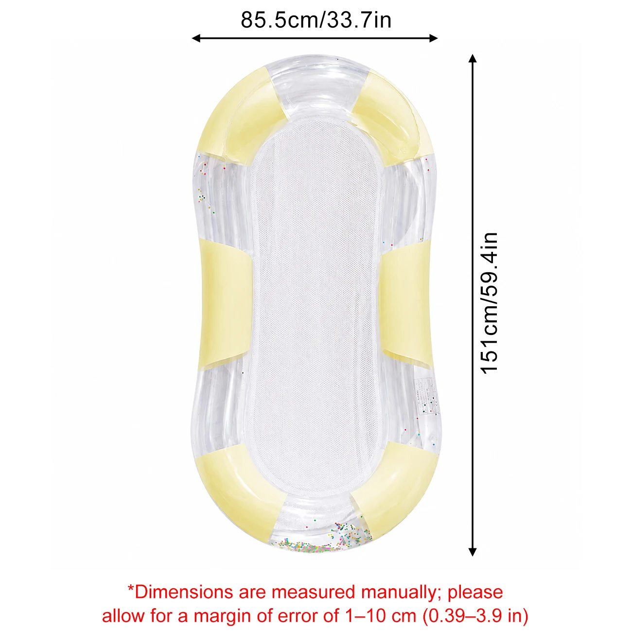 Cama flutuante inflável em PVC para adultos, ideal para praia e piscina, perfeita para o verão.