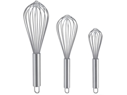 Batedores para Cozinhar, Pacote com 3 Batedores de Aço Inoxidável para Misturar, Bater e Bater SUNNY SPACES