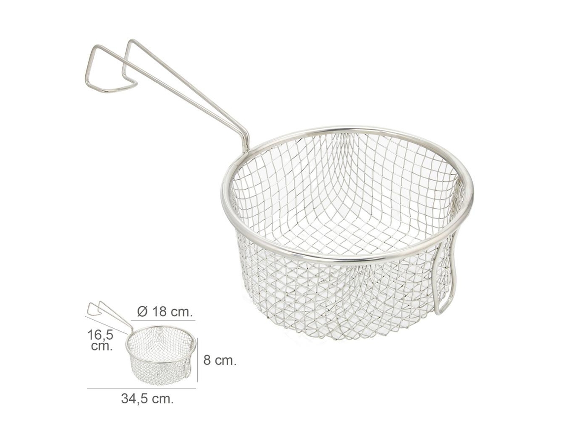 Cesto Para Frituras Em Aço Inox Com Asa Ø 18 cm ORYX