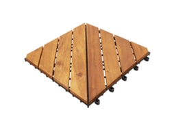 Vidaxl Telha De Deck 10 Unid. Castanho 30 X 30 Cm Madeira De Acácia