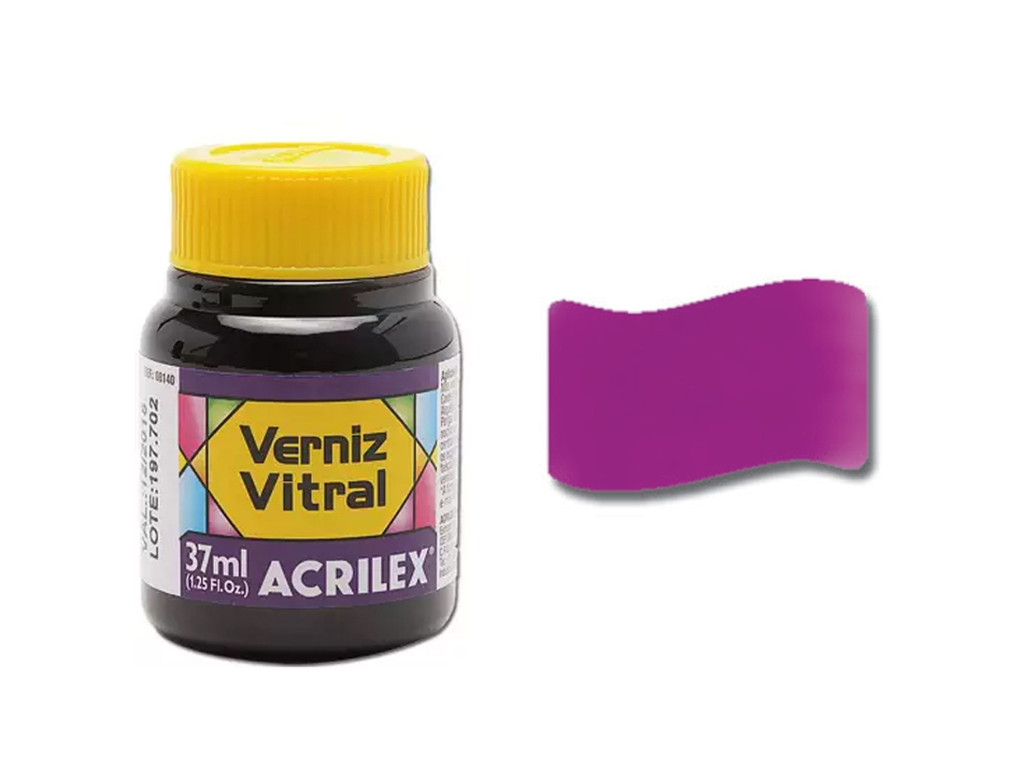 Verniz Vitral ACRILEX 37Ml Violeta Cobalto 540