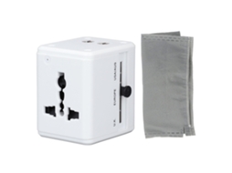 Laxiscreed Adaptador De Viagem Universal Com Carregador Usb Duplo Para Diversos Países