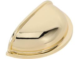 Puxador Yarnow Para Guarda Roupa, Em Liga De Zinco Dourada, Com Furo Único De 97mm, Para Gavetas E Móveis