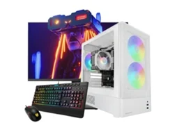 Computador para jogos Onyx Branco Intel I5 14400f / 16gb DDR4 / SSD de 480gb / RTX 5050 / Monitor Full HD de 27'' / Windows 11