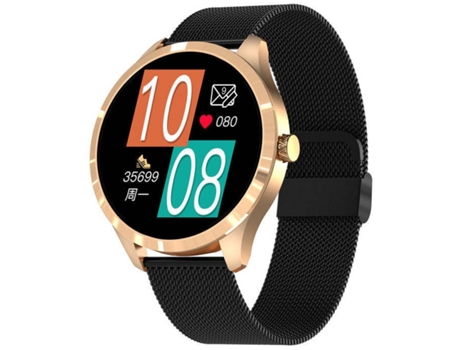 Smartwatch ENKERS Q9L Ecrã a Cores de 1,28'' Nordic 52832 Monitoramento Da Pressão Arterial de Frequência Cardíaca Most-Preto