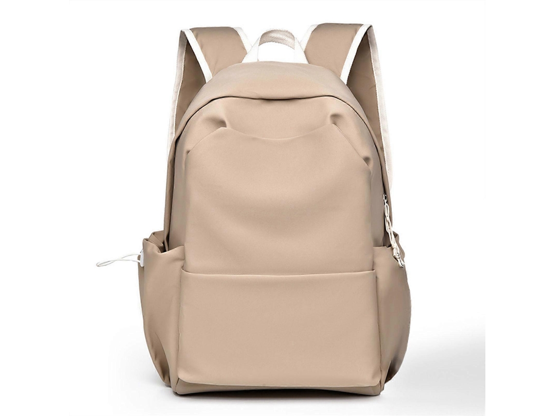 Mochila Escolar De Grande Capacidade Para Laptop, Mochila Casual Para Estudantes Universitários E Viajantes, Marrom Claro.