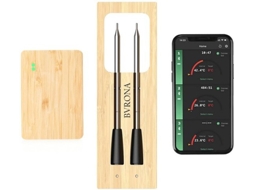 Termômetro De Carne Inalâmico Com Bluetooth E 2 Sondas - Termômetro De Grill Digital Para Resultados De Cozimento Perfeitos