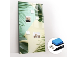 Quadro Magnético Monstera Tropical Para O Escritório Espelharte (60x120 Cm)