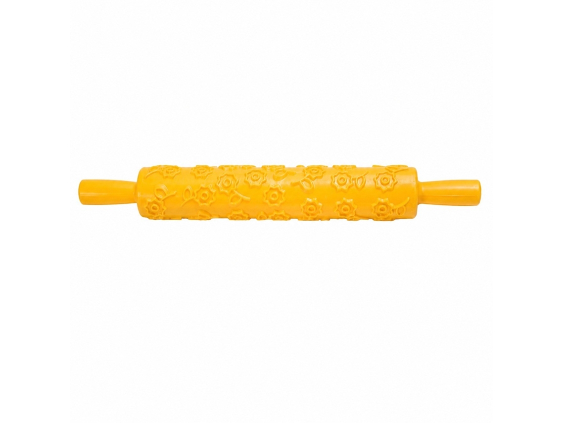 Rolo De Fondant Gravado Antiaderente Plástico, Ferramenta Portátil Decoração Bolo Pastelaria
