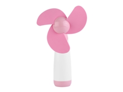 Ventilador Portátil Mini De Mão Com Baterias Aa, Leve E Compacto Para Casa, Escritório E Viagens, Rosa