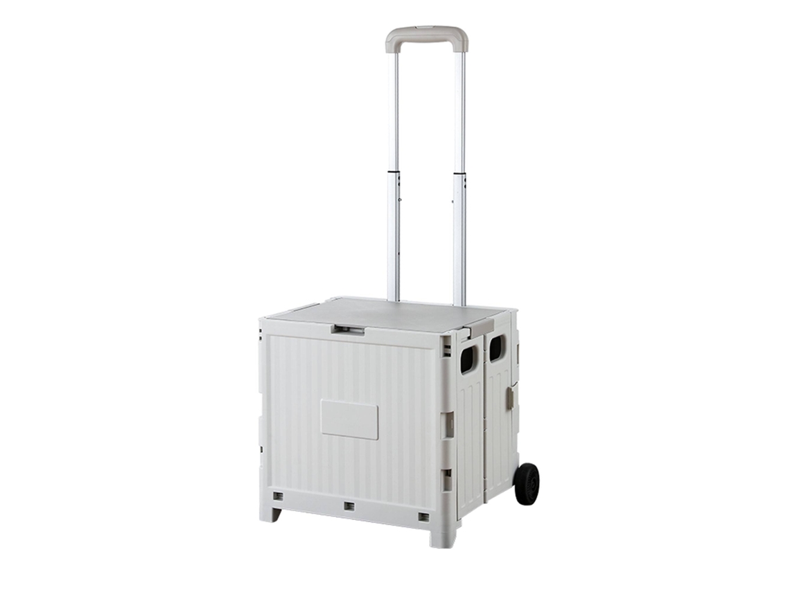 Carrinho de Armazenamento Dobrável Well Home 38 × 34 × 85,5 Cm com 2 Rodas WELLHOME