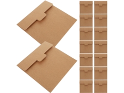 20 Peças Lote De Envelopes Carrées Papier Kraft Épaisses Para Rangement Cartes Convites Bijuterias E Loisirs