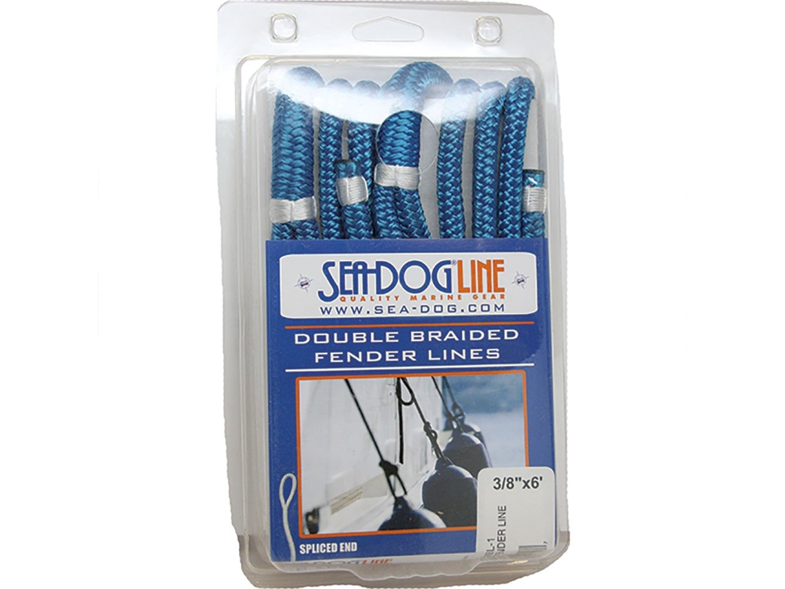 Corda de Para-Lama de Nylon Trançado Duplo Azul 1 Cm X 2 Msea-Dog Line