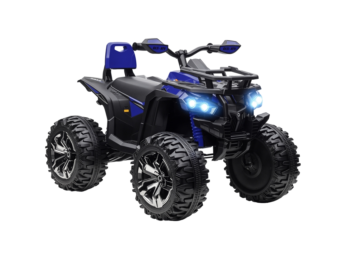 Quad Elétrico para Crianças de 3 a 5 Anos em 12v com Faróis e Pedal. em Pp e Metal 100x65x73 Cm. Azul Ge