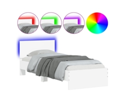 Estrutura de Cama com Cabeceira e Luzes Led Branco MAISON EXCLUSIVE (75x190 cm)