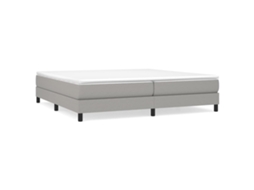 Cama com Molas/colchão 200x200 Cm Tecido Cinza claro MAISON EXCLUSIVE
