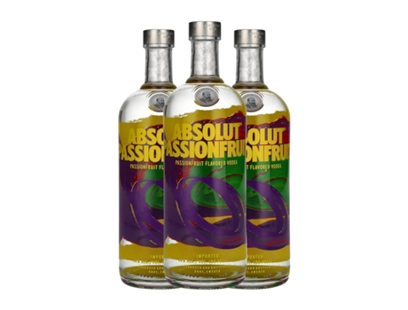 Vodca ABSOLUT Passion Fruit (1 L - 3 Unidades)